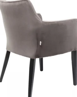 KARE Design Armleunstoel Black Mode Fluweel Grijs Best
