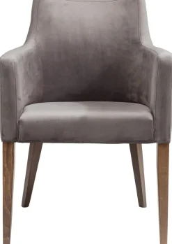 KARE Design Armleunstoel Mode Fluweel Grijs Cheap