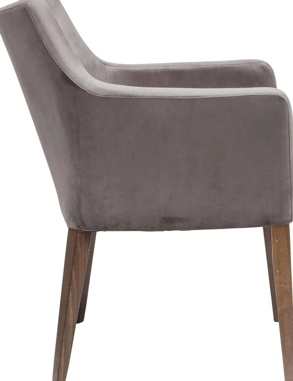 KARE Design Armleunstoel Mode Fluweel Grijs Cheap