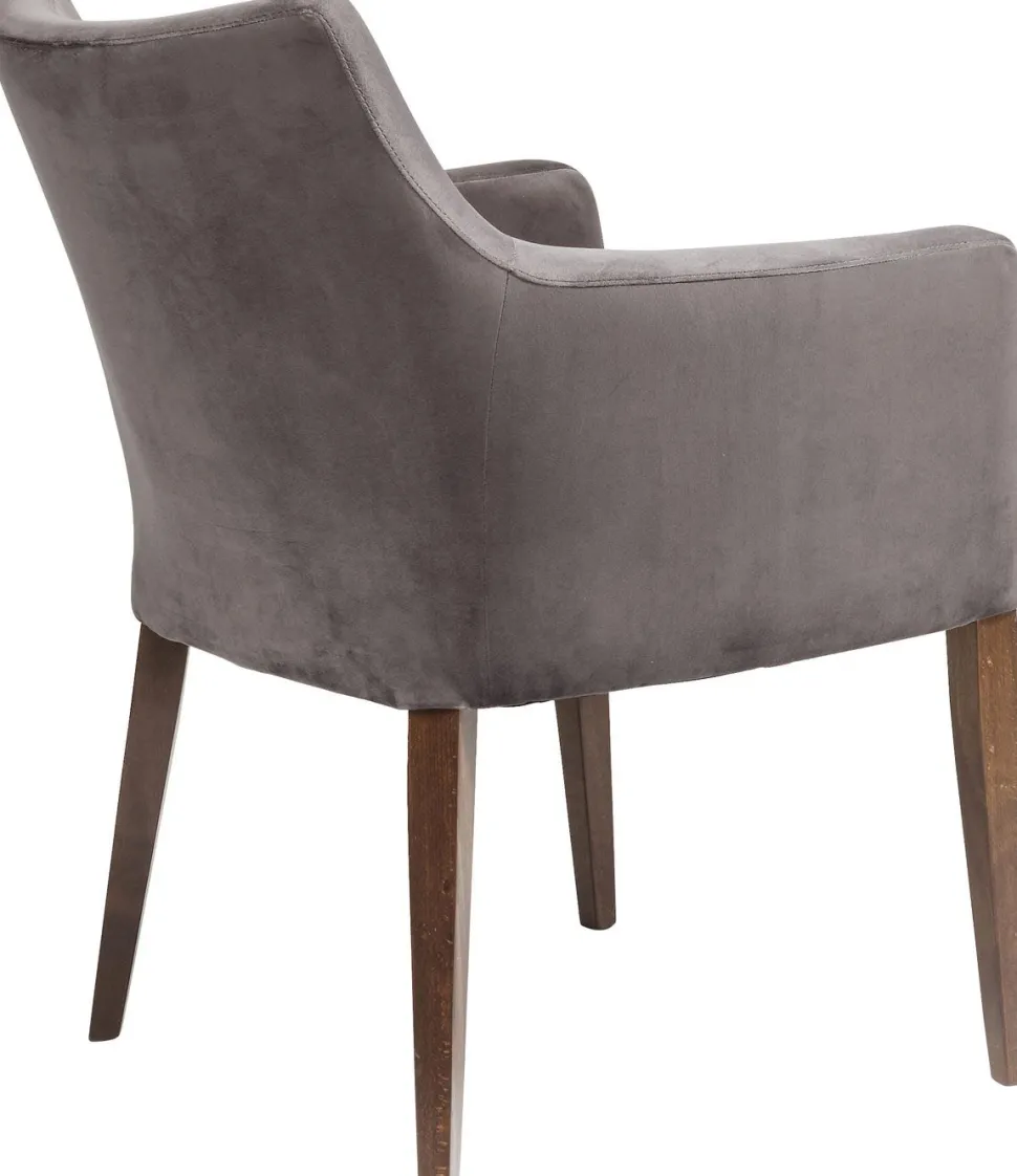 KARE Design Armleunstoel Mode Fluweel Grijs Cheap