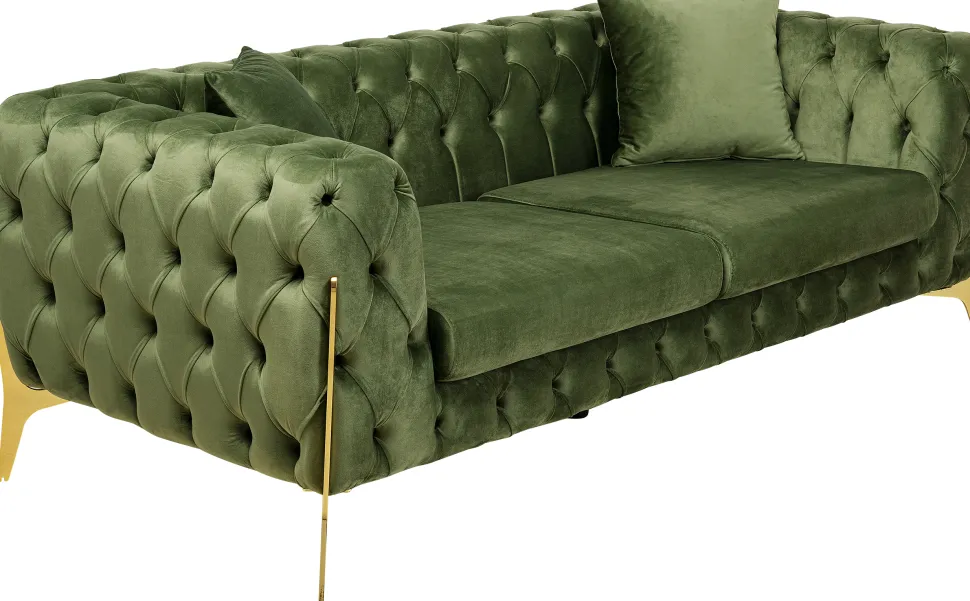 KARE Design Bank Bellissima 2-Seater Velvet Green 200cm New