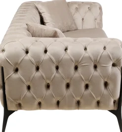 KARE Design Bank Bellissima 2-Seater Velvet Beige 200cm New