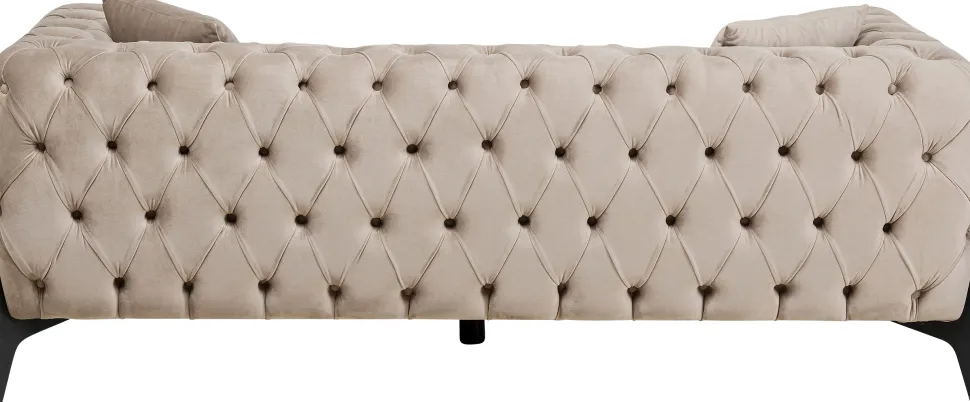 KARE Design Bank Bellissima 2-Seater Velvet Beige 200cm New