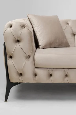 KARE Design Bank Bellissima 2-Seater Velvet Beige 200cm New