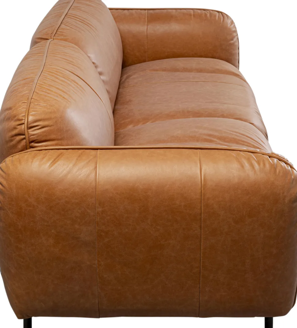 KARE Design Bank Calgary Smart Leather Light Brown 228cm Cheap