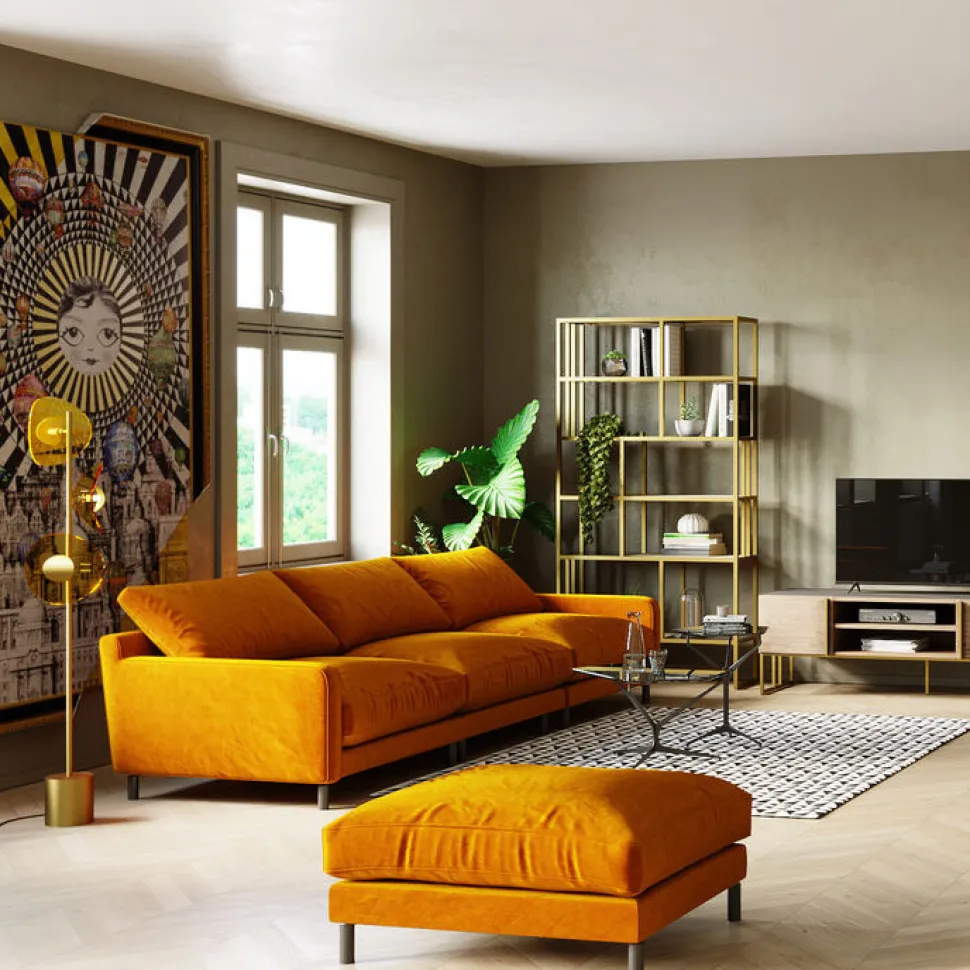 KARE Design Bank Discovery 3-Zits Amber Outlet