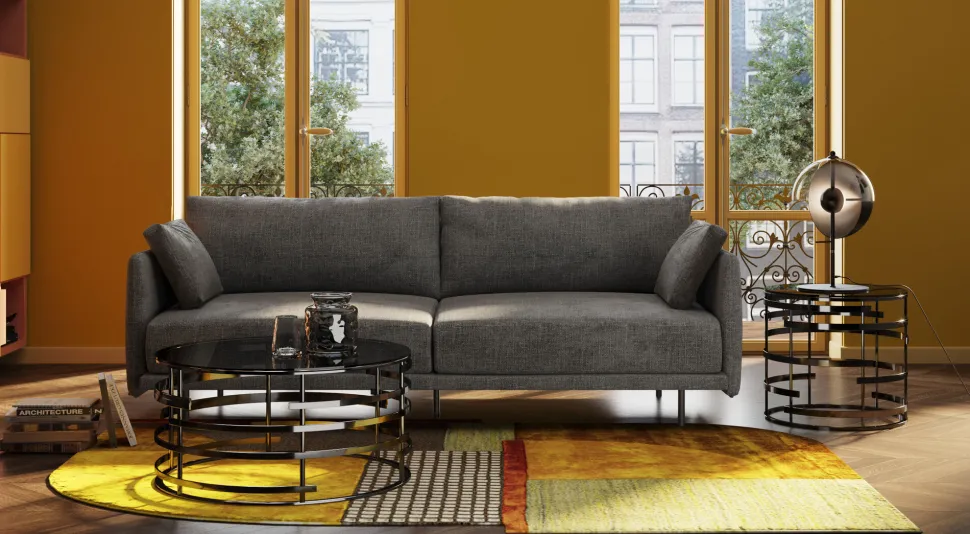 KARE Design Bank Edna 3-zits Grey 245cm Flash Sale