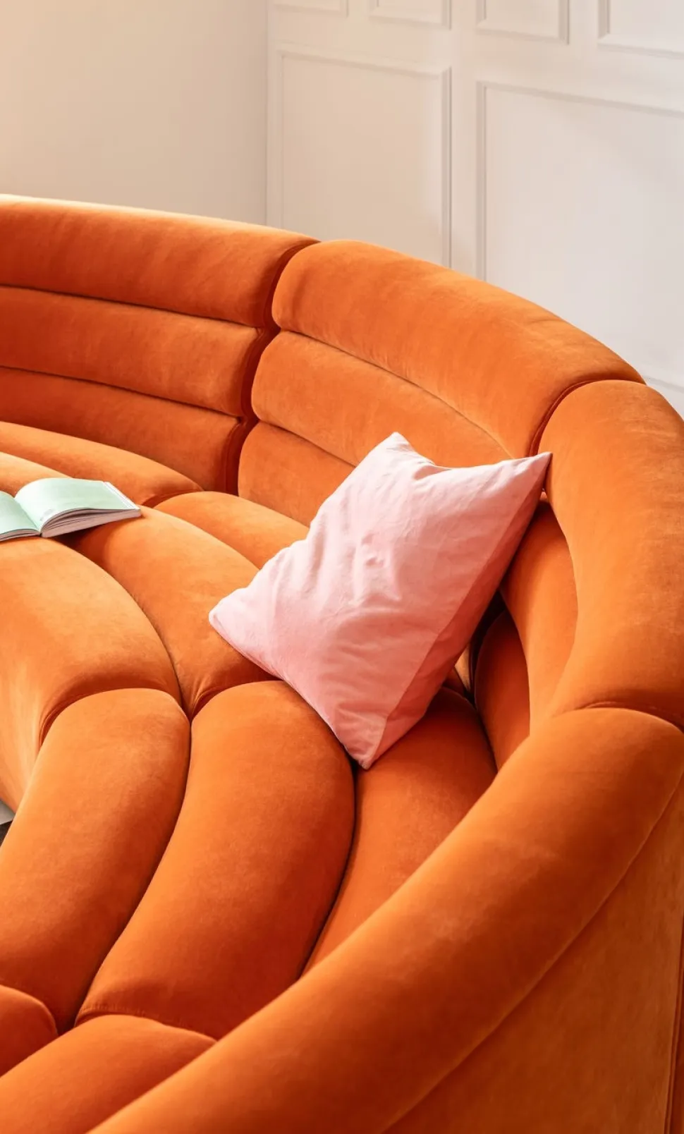 KARE Design Bank Element Wave Oranje Fashion