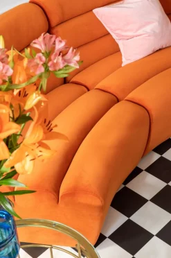 KARE Design Bank Element Wave Oranje Fashion