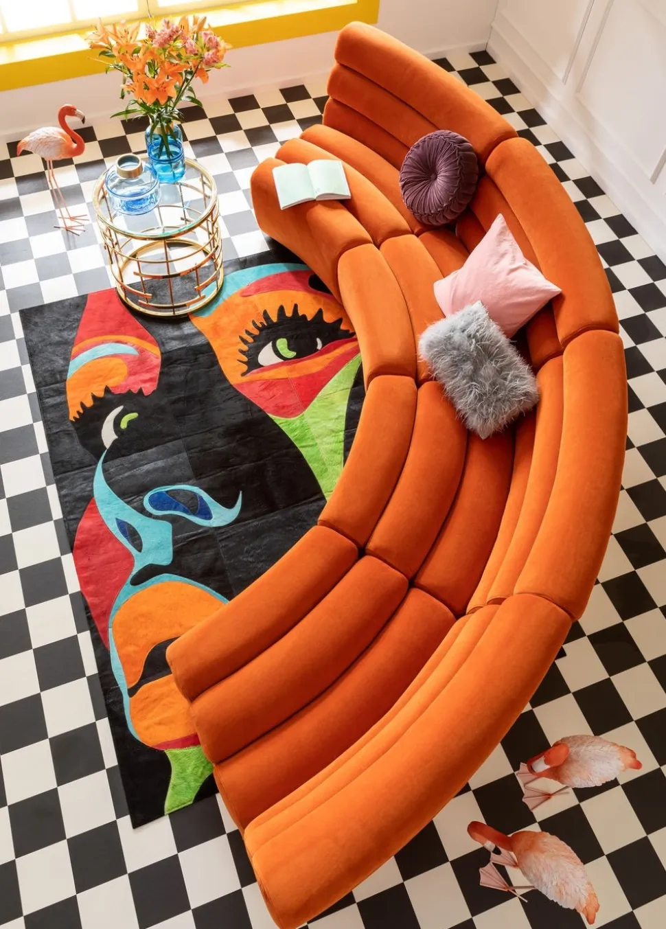KARE Design Bank Element Wave Oranje Fashion