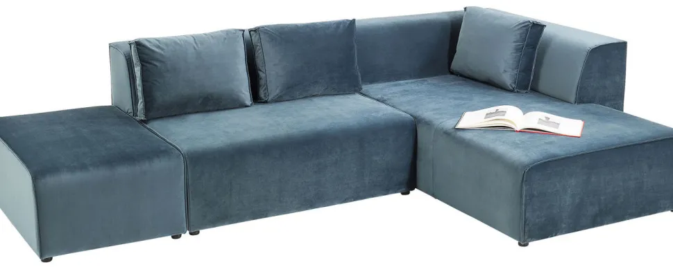 KARE Design Bank Infinity Fluweel Oceaan Rechts Online