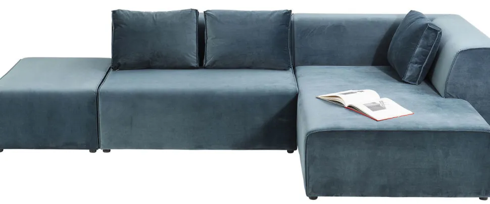 KARE Design Bank Infinity Fluweel Oceaan Rechts Online