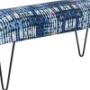 KARE Design Bankje Desna Patchwork Blue 80cm Outlet