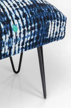 KARE Design Bankje Desna Patchwork Blue 80cm Outlet
