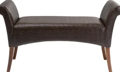 KARE Design Bankje Motley Zigzag Brown Cheap