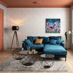 KARE Design Bank Lullaby 2-Zits Petrol-Blauw Sale
