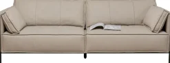 KARE Design Bank 3-Seater Victor Leather Grey 233cm Store