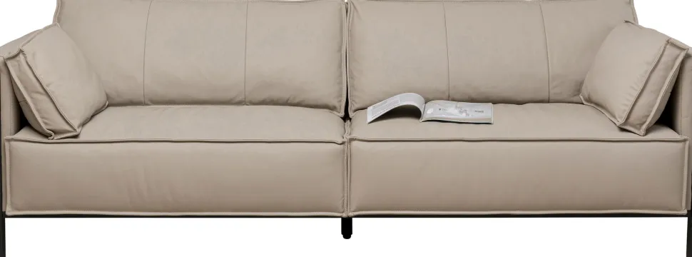 KARE Design Bank 3-Seater Victor Leather Grey 233cm Store
