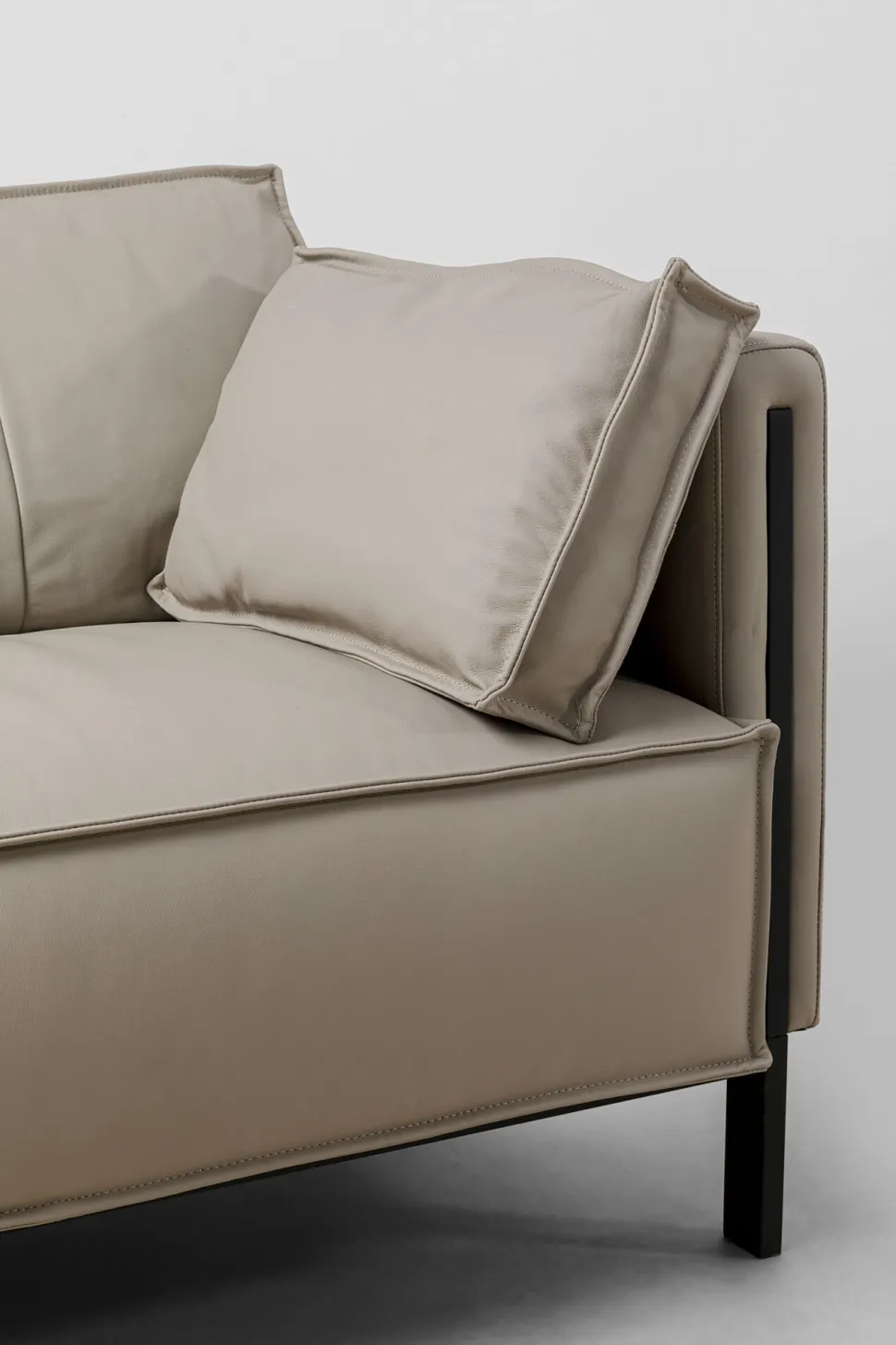 KARE Design Bank 3-Seater Victor Leather Grey 233cm Store