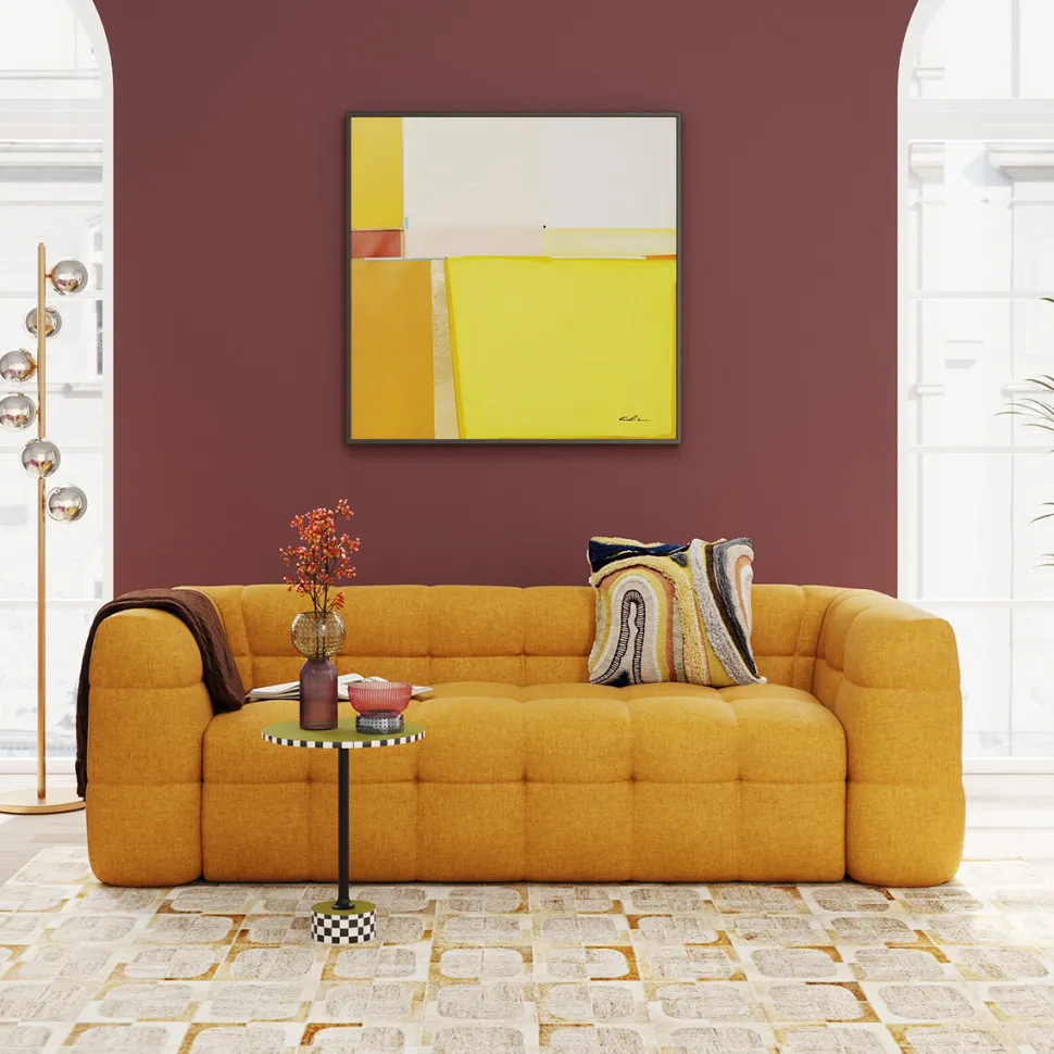 KARE Design Bank 3-zits Salamanca Yellow 240cm Store