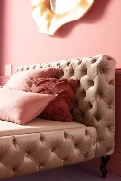 KARE Design Bed Desire Fluweel Ecru 160x200cm Best