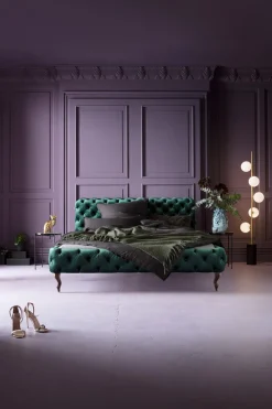 KARE Design Bed Desire Fluweel Groen 180x200cm Best Sale