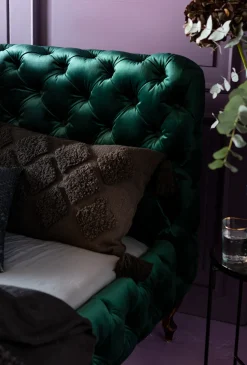 KARE Design Bed Desire Fluweel Groen 160x200cm Clearance