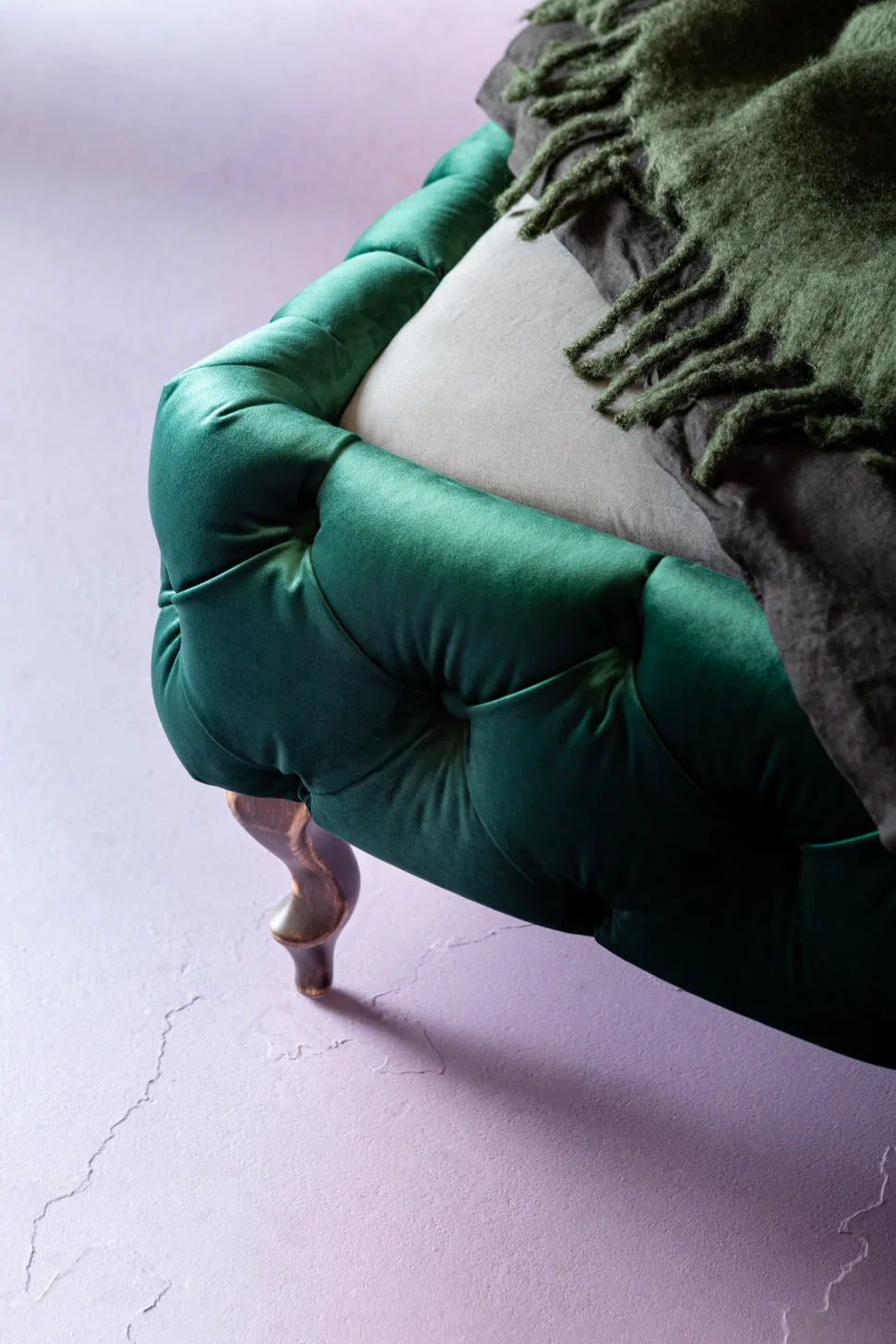 KARE Design Bed Desire Fluweel Groen 160x200cm Clearance