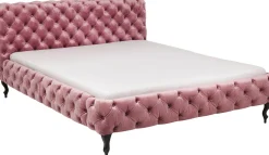 KARE Design Bed Desire Fluweel Roze 180x200cm Cheap
