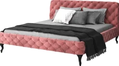 KARE Design Bed Desire Fluweel Roze 180x200cm Cheap