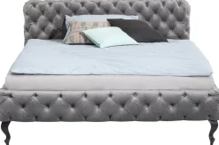 KARE Design Bed Desire Fluweel Zilvergrijs 180x200cm Cheap