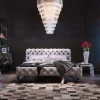 KARE Design Bed Desire Fluweel Zilvergrijs 200x200cm Shop