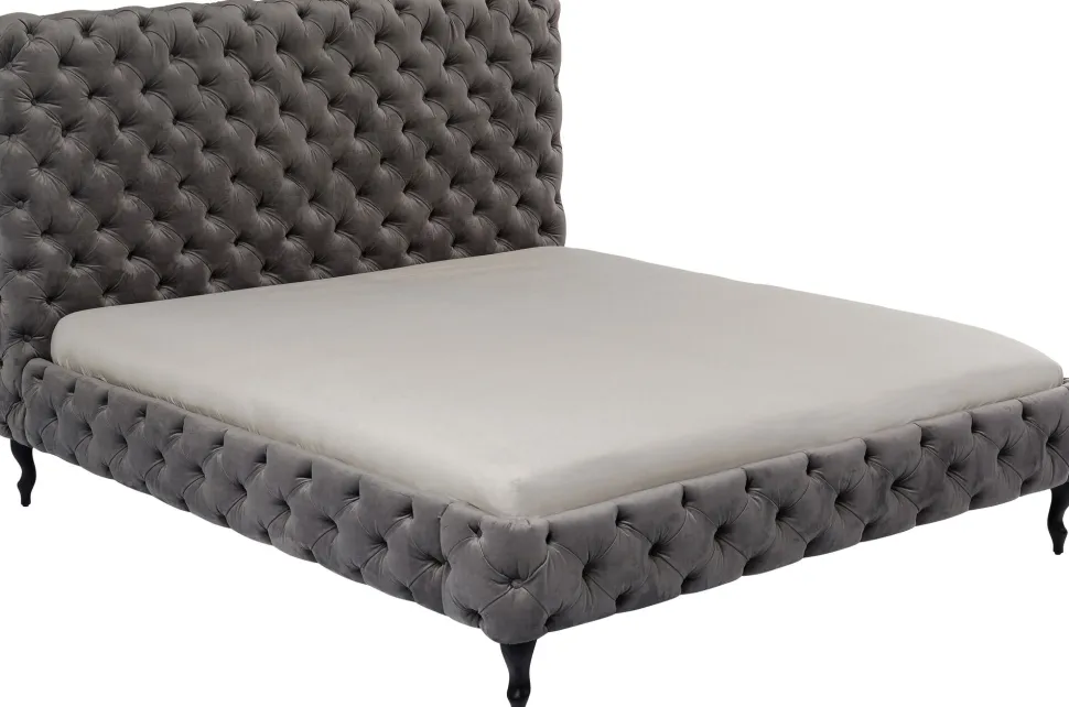 KARE Design Bed Desire Hoog Zilvergrijs 180x200cm Cheap