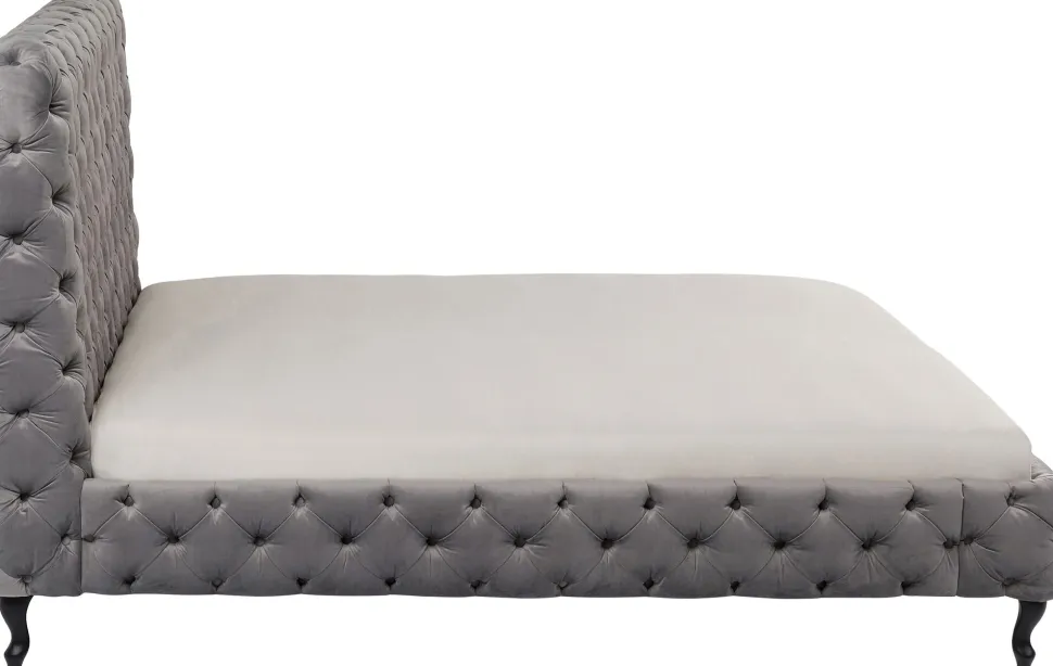 KARE Design Bed Desire Hoog Zilvergrijs 180x200cm Cheap