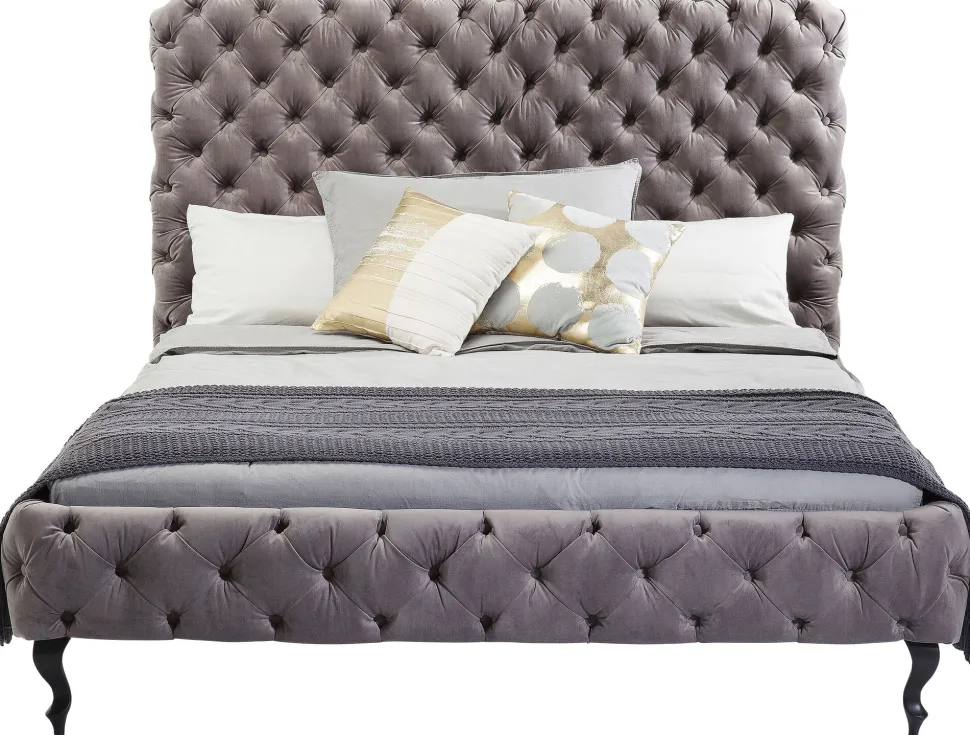 KARE Design Bed Desire Hoog Zilvergrijs 180x200cm Cheap