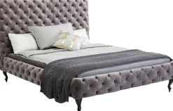 KARE Design Bed Desire Hoog Zilvergrijs 180x200cm Cheap