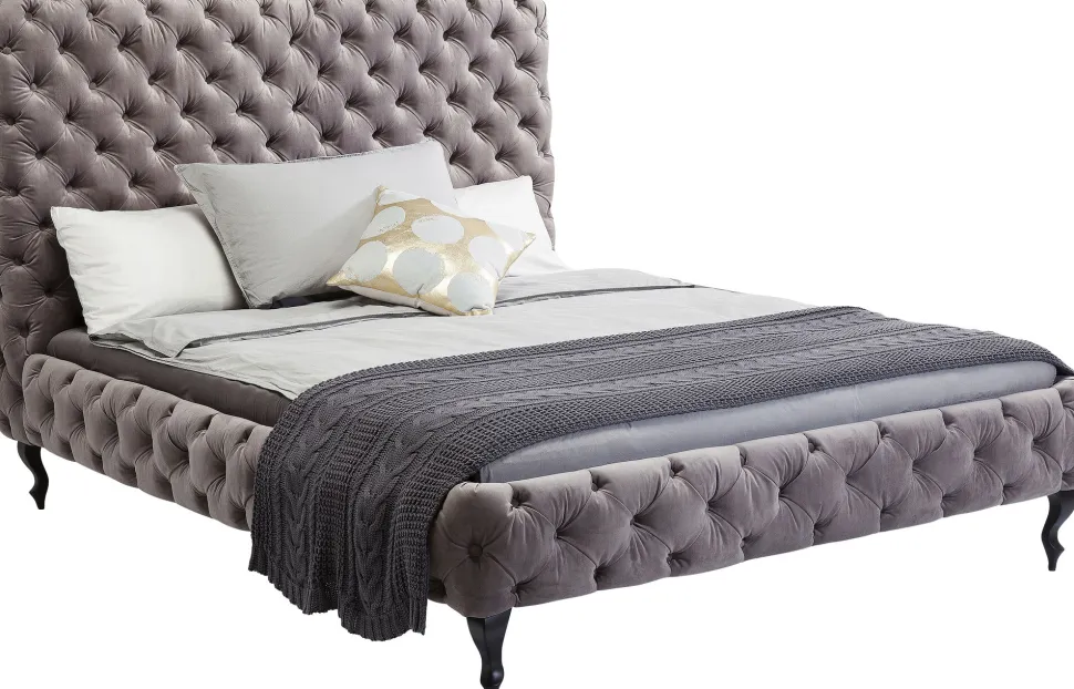 KARE Design Bed Desire Hoog Zilvergrijs 180x200cm Cheap