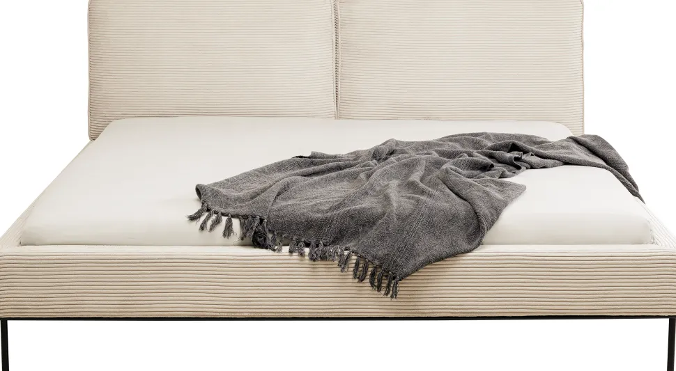 KARE Design Bed East Side Cord Creme 160x200cm Online