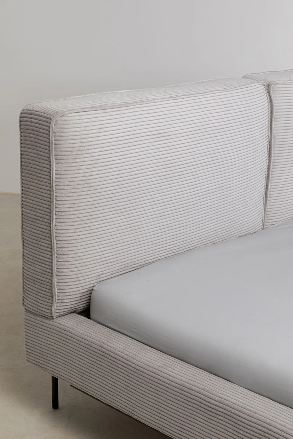 KARE Design Bed East Side Cord Grey 180x200cm New