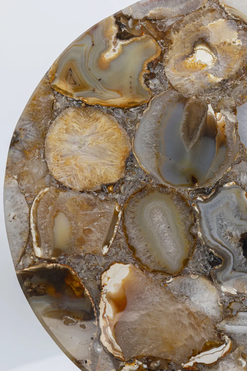 KARE Design Bijzettafel Agate Base White 25cm Clearance