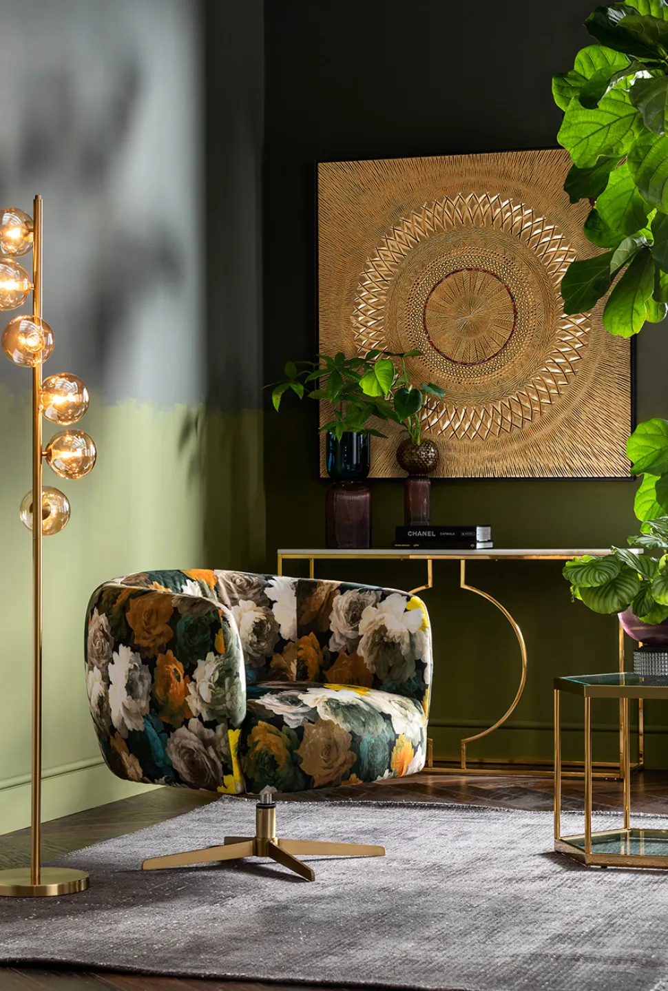 KARE Design Bijzettafel Comb Goud 55cm Best