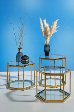 KARE Design Bijzettafel Comb Goud 55cm Best