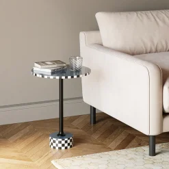 KARE Design Bijzettafel Domero Race Blue Ø40cm Online