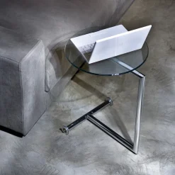 KARE Design Bijzettafel Easy Living Helder Glas Ø46cm Online