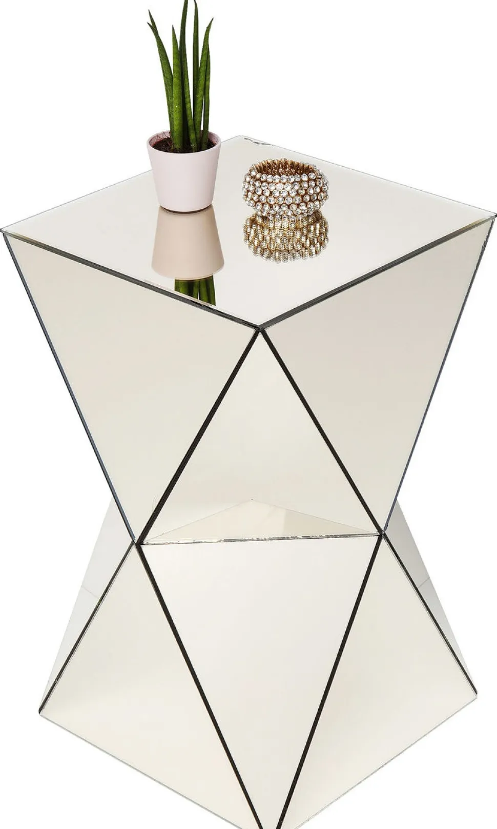 KARE Design Bijzettafel Luxury Triangle Champagne Store