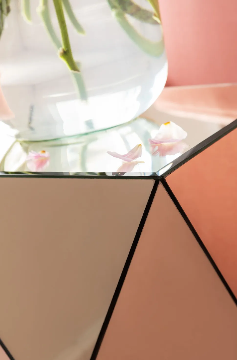KARE Design Bijzettafel Luxury Triangle Champagne Store