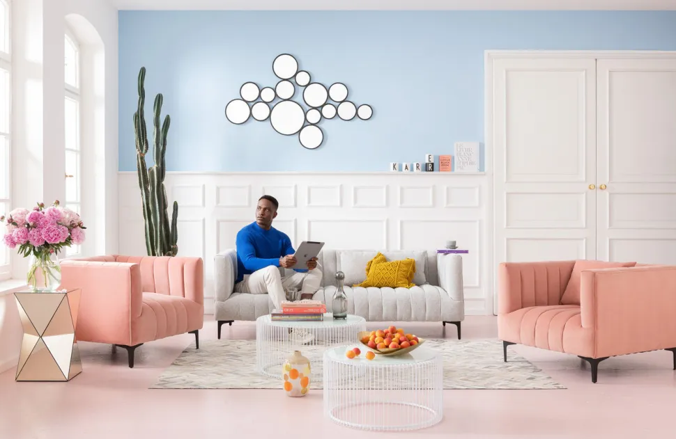 KARE Design Bijzettafel Luxury Triangle Champagne Store