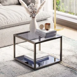 KARE Design Bijzettafel Quadro Black 50x50cm Fashion