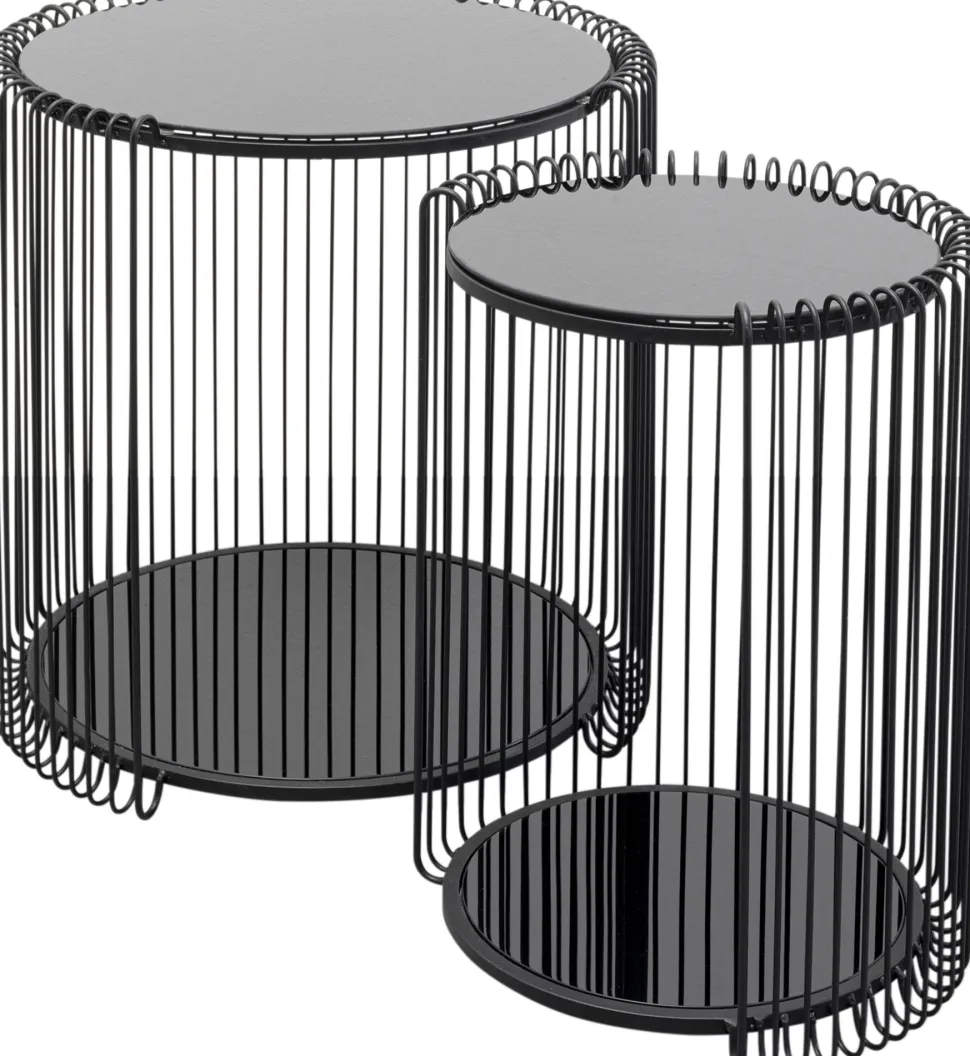 KARE Design Bijzettafel Wire Double Black Set Van 2 Cheap