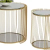 KARE Design Bijzettafel Wire Double Brass (2/set) Flash Sale